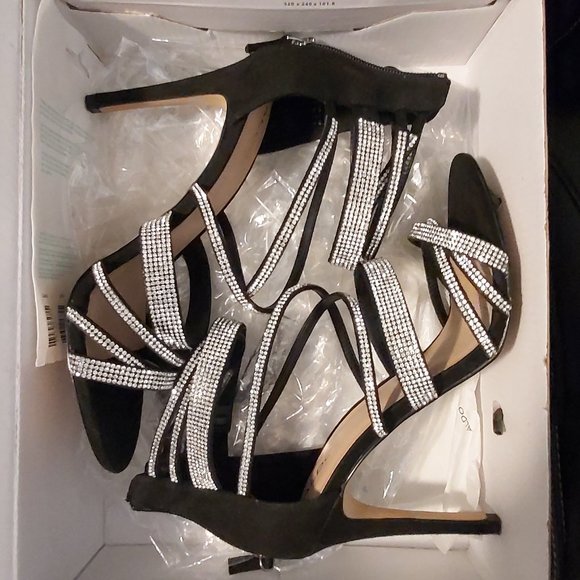 Aldo embellished black high heels - Picture 1 of 2